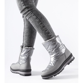 Botas de neve prateadas com forro de pele Tylertown prata 1 Botas de neve prateadas com forro de pele Tylertown prata 1