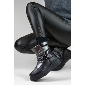 Botas femininas de inverno, com isolamento, botas pretas de neve preto 1