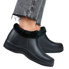 Botas femininas pretas com isolamento curto preto 2