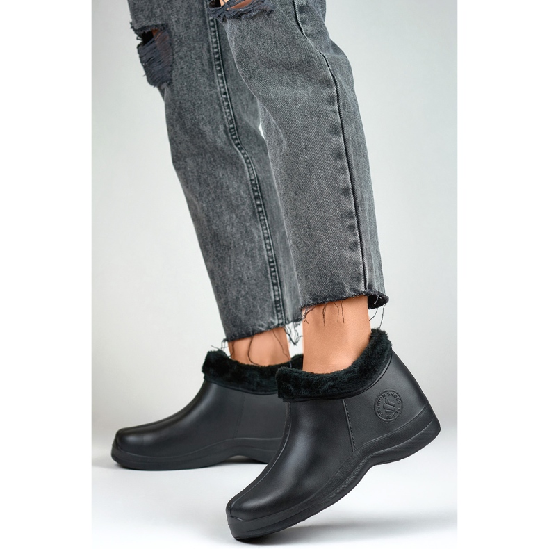 Botas femininas pretas com isolamento curto preto 1 Botas femininas pretas com isolamento curto preto 1