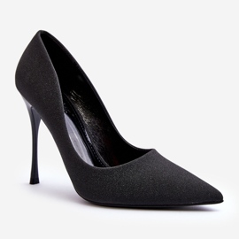 Salto alto preto com glitter da Tiberon 1