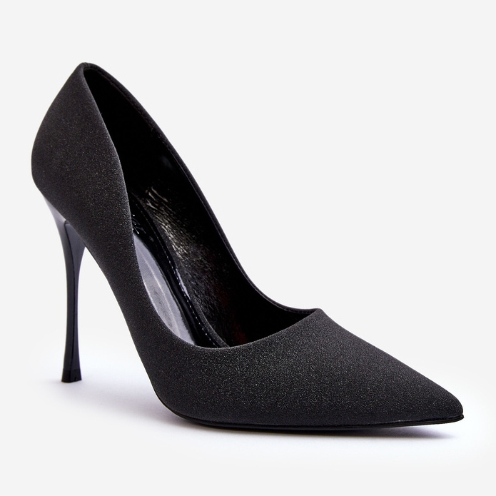 Salto alto preto com glitter da Tiberon 1