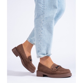 W. Potocki Mocassins femininos Potocki em plataforma marrom 2