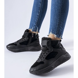 Botas de neve esportivas Fork com isolamento preto 1