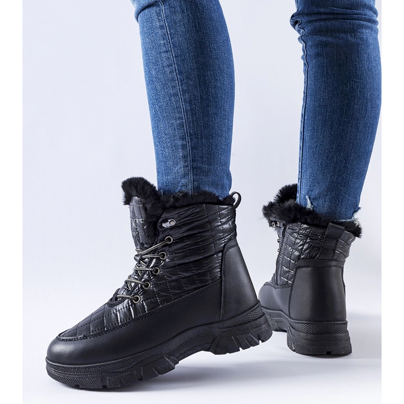Botas de neve pretas com isolamento e plataforma Dwayn preto 1 Botas de neve pretas com isolamento e plataforma Dwayn preto 1