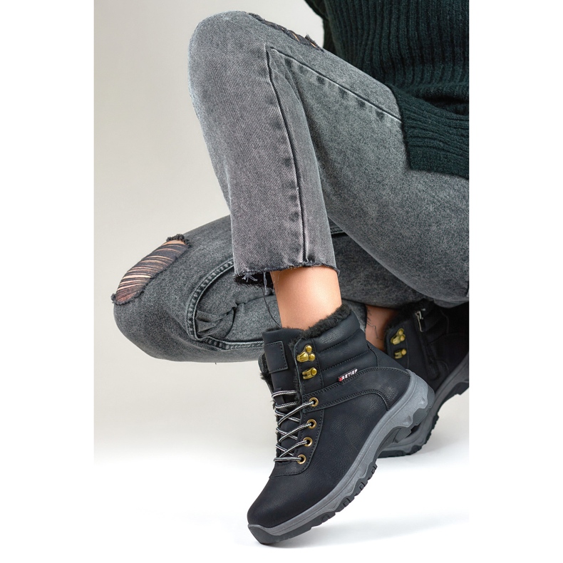 Sapatos altos de trekking femininos, pretos 1