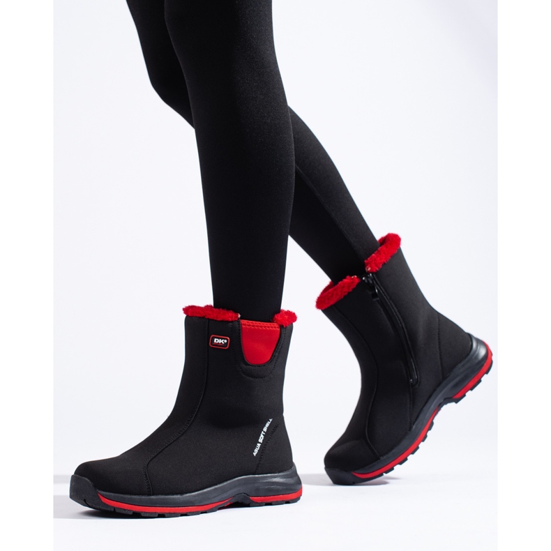 Botas altas de trekking de mulher DK, com isolamento em pele preto 2 Botas altas de trekking de mulher DK, com isolamento em pele preto 2