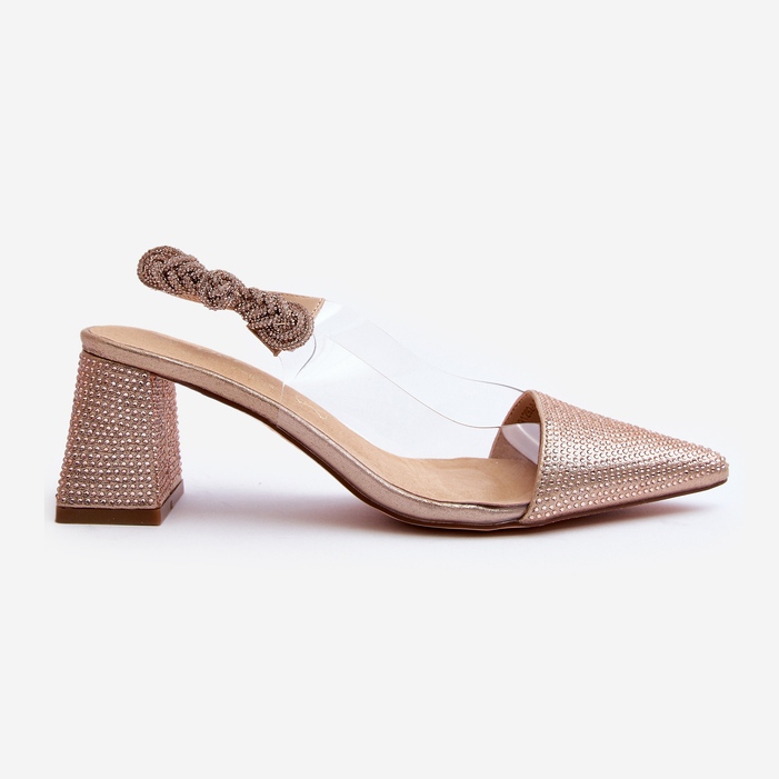 Bombas elegantes de bico fino D&amp;A MR91292-1 Champagne dourado 1