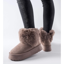 Botas de neve roxas decoradas com pele Adelfia roxo 1