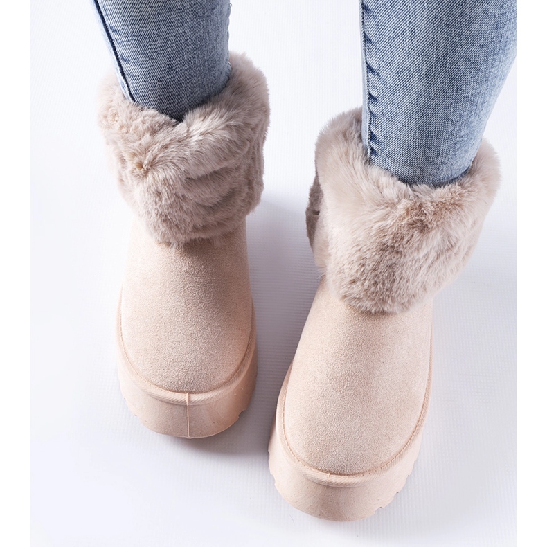 Botas de neve rosa decoradas com pele Adelfia 2