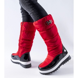 Botas altas de neve com isolamento vermelho da Canneto 1 Botas altas de neve com isolamento vermelho da Canneto 1