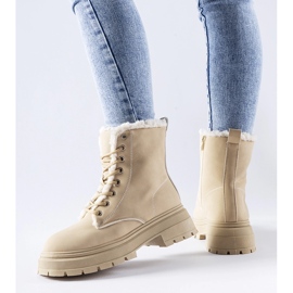 Botas com isolamento bege da Tadasuni 1