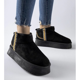 Botas de neve pretas na plataforma Scavi preto 1