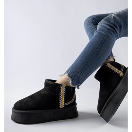 Botas de neve pretas na plataforma Scavi preto 2