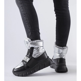 Botas de neve com isolamento prateado na plataforma Bend prata 1 Botas de neve com isolamento prateado na plataforma Bend prata 1