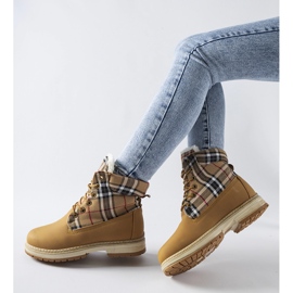 Botas marrons decoradas com grade Dino castanho 1