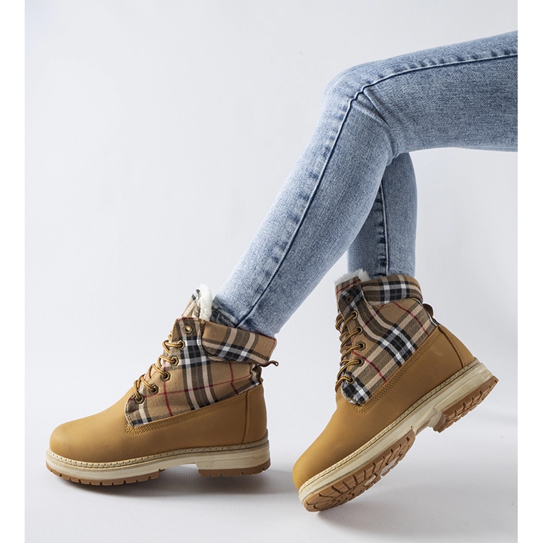 Botas marrons decoradas com grade Dino marrom 1