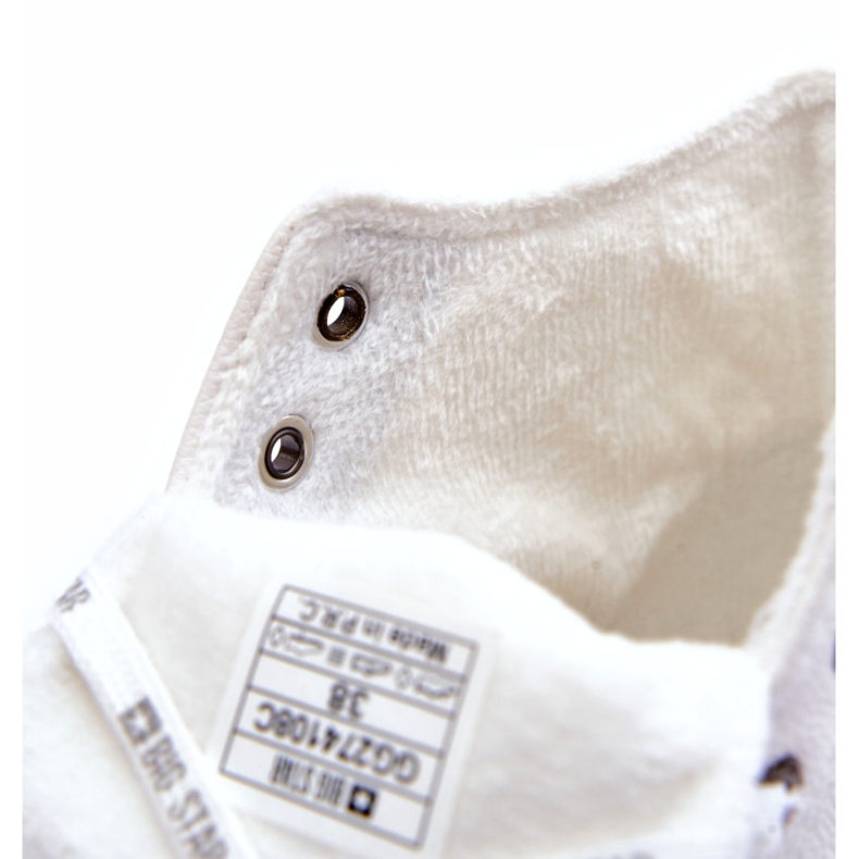 Tênis feminino Big Star High Warm White GG274108 branco 2