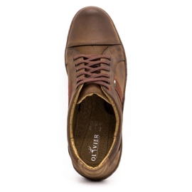 Antex Sapatos casuais de couro masculino 238GT marrom 3