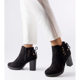 Bota salto camurça preto eco, Poule. 1