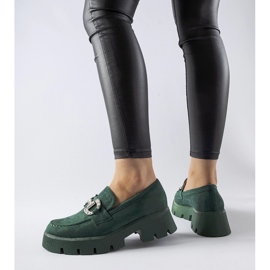 Mocassins verdes com strass Giacomo 1