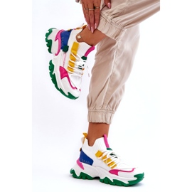 Seastar Tênis feminino slip-on meia, branco e verde 2