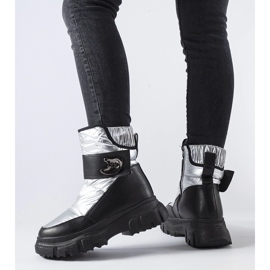 Botas de neve Mejia com isolamento cinza prata 1