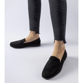 Mocassins de camurça ecológica Medford pretos 1