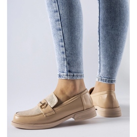 Mocassins bege com fivela Gennaro 1