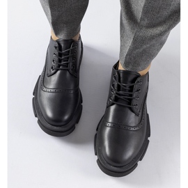 Sapatos pretos com cadarço Piazzetta 2