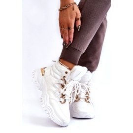 Botas esportivas femininas isoladas com cadarço Trappers branco Bastini 1 Botas esportivas femininas isoladas com cadarço Trappers branco Bastini 1