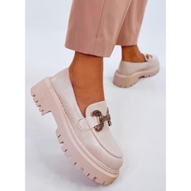 Mocassins de flor integral com plataforma Buess Beige bege 1