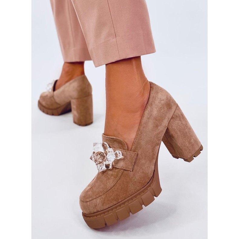 Mocassins Nadine Khaki Botins de salto alto bege 2 Mocassins Nadine Khaki Botins de salto alto bege 2