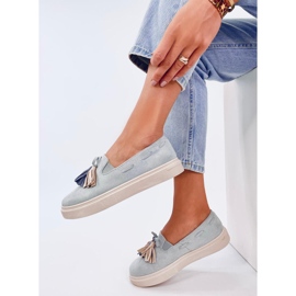 Mocassins com borla cinza Krauss azul 2 Mocassins com borla cinza Krauss azul 2