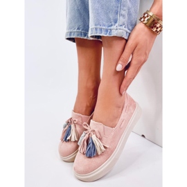 Mocassins com borla rosa Krauss 1
