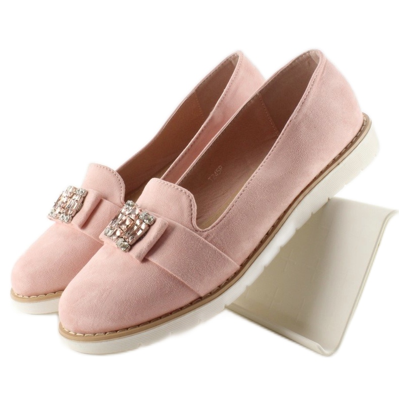 Mocassins de camurça pastel T245 Rosa 1