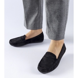 Mocassins pretos em camurça ecológica Cellarengo 1