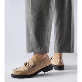 Mocassins bege com fivela Seggiano 1