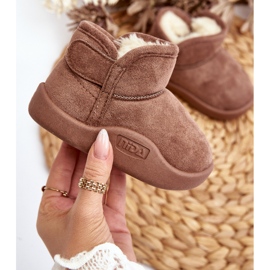 Botas de neve infantis com isolamento de pele marrom Benigna 2