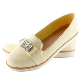 Mocassim de camurça pastel T245 Amarelo 1