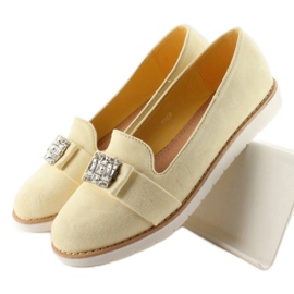 Mocassim de camurça pastel T245 Amarelo 2