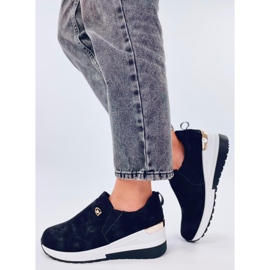 Hense Sapatos de cunha pretos 1