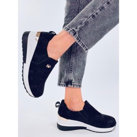 Hense Sapatos de cunha pretos 2