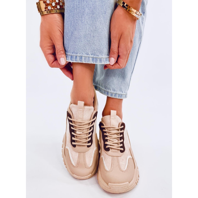 Tênis feminino Lammes Khaki bege 1