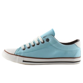 Tênis feminino, rosto, acabamento azul 1