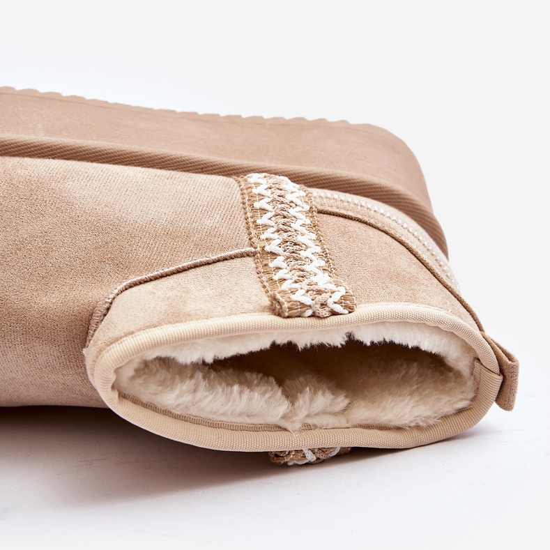 Botas de neve com plataforma e padrão Udra bege 1