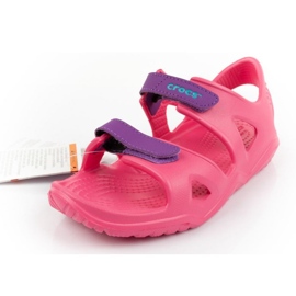 Sandálias Crocs Swiftwater Jr 204988-600 rosa 1 Sandálias Crocs Swiftwater Jr 204988-600 rosa 1