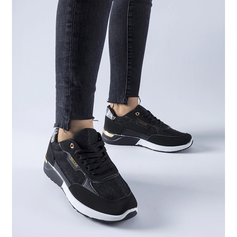 Tênis Roganzuolo preto com glitter 1