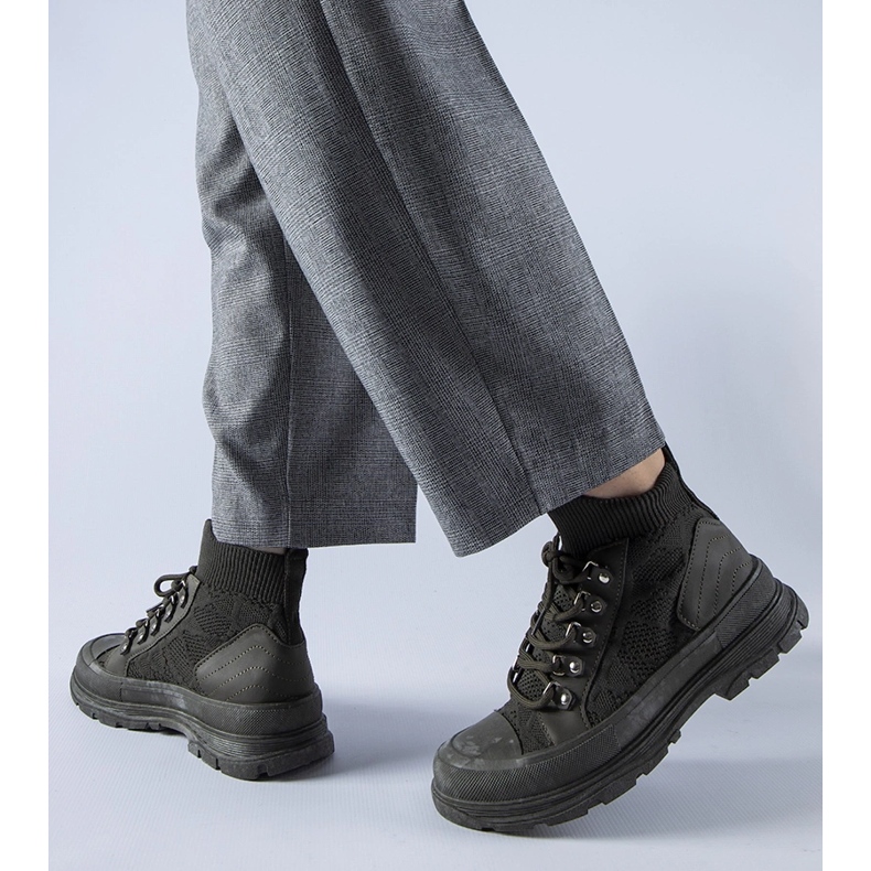 Tênis cano alto verde de tecido Casalma 1