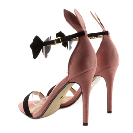 Sandálias em um alfinete com orelhas ZJ-15P Rosa 2